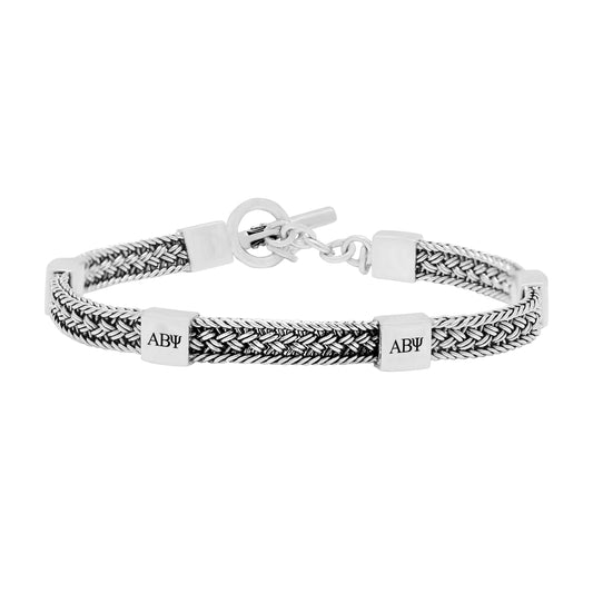 LH Classic Textile Weave with "ABY" Station Bracelet